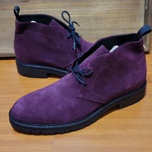 Calvin Klein Ultan Calf Suede Dark Cranberry Casual Mens Boots